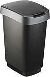 Rotho Twist Mülleimer 25l mit Deckel, Kunststoff (PP) BPA-frei,...