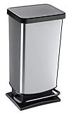 Rotho Paso Mülleimer 40l mit Pedal und Deckel, Kunststoff (PP) BPA-frei,...