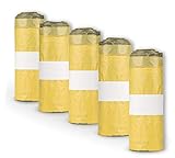 extra starke Gelbe Säcke - Wertstoffsack mit Zugband, 90 Liter, 22µ Materialstärke - Gelber Sack (5 Rollen)