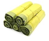 5 Rollen Gelber Sack, Gelbe Säcke mit praktischem Zugband, 90 Liter, 15µ...