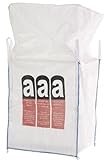 Big Bag Asbest 90x90x110 cm mit 4 Schlaufen, 1000 KG Bruchlast DIN EN ISO 21898