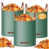 Gartenabfallsack 3x272L, Gartensack Laubsack Selbststehend und Faltbar,...